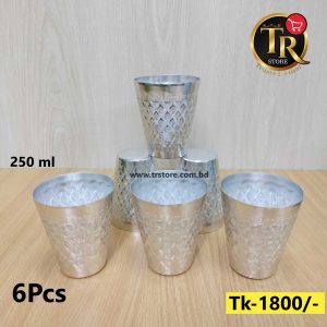 6 Pcs Aluminium Water Glass