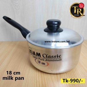 Kiam Aluminium 18 Cm Milk Pan With Lid