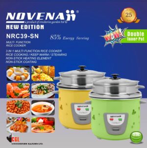 Novena 3 Liter Rice Cooker NRC39-SNA (4 Colour)