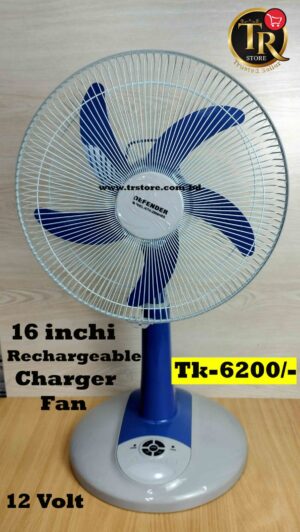 Defender Rechargeble AC/DC Stand Fan 16″ with Remote(2986)