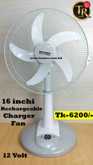 Defender Rechargeble AC/DC Stand Fan 16″ with Remote(2986)